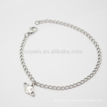 Unique Pendentif Chaîne à cheville en argent Bracelet Bijoux pour pieds fabriqués en Chine